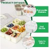 Acoinel Divided Serving Tray with Lid and Handles 9 Compartments Snack Box Container Charcuterie Organizer - 4 of 4