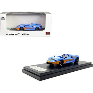 McLaren Elva Convertible Light Blue with Orange Accents "Gulf Oil" 1/64 Diecast Model Car by LCD Models - 1 of 4