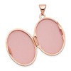 Black Bow Jewelry 14k Rose Gold 21mm Domed Scroll Oval Locket - 4 of 4