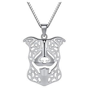 Pit Bull Dog Necklace Earrings or Set Sterling Silver Womens Ginger Lyne Collection - 1 of 4