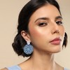 SOHI Women's Blue Filigree Drop Earrings - 3 of 3