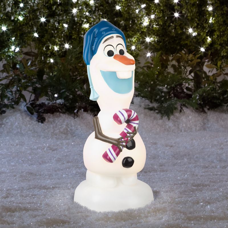 Gemmy Lighted Blow Mold Outdoor Decor Olaf Disney, White, 2 of 3
