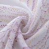 RT Designers Collection Faye Grommet Metallic Sheer Printed Doily Curtain Panel Rose - 3 of 4
