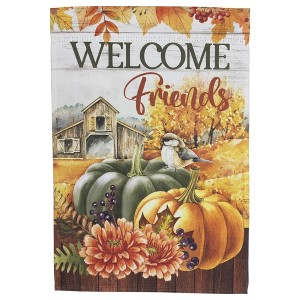 Northlight Welcome Friends Fall Harvest Outdoor Garden Flag - 18" x 12.5" - 1 of 4