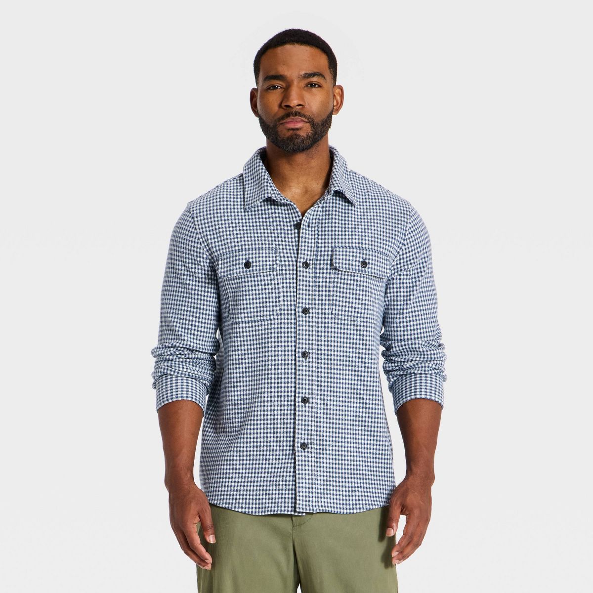Men's Vintage Brushed Button-Up Shirt - Goodfellow & Co™