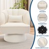 Modern Swivel Barrel Accent Chair - 360 Degree Velvet Upholstered Armchair, Plush Padding, Comfy Round Lounge Chair for Living Room, Bedroom - 4 of 4