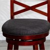 Hardwood X-Back Counter Height Swivel Stool with Upholstered Seat and Metal Footrest Plates for Living Room - 2 of 4