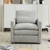Upholstered Sofa Oversized Cloud Sofa Double Cushion Sofa Couch Armchair Single Sofa Loveseat 3-seat Sofa 6-seat Sofa Set, Beige/Gray-ModernLuxe - 2 of 4