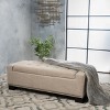 NicBex Rectangular Velvet Storage Ottoman Bench,Upholstered Storage Ottoman with Wood Legs,Modern Storage Bench for Living Room,Bedroom - 2 of 4