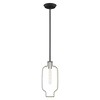 Livex Lighting Meadowbrook 1 - Light Pendant in  Black/Brushed Nickel - 3 of 4