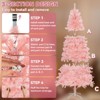 GOTGELIF Pre-Lit Dreamy Holiday Tree Pink 6Ft Christmas Tree with Twinkling Lights Xmas Decoration - 4 of 4
