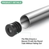 Unique Bargains Metal Furniture Legs Plastic Insert for Round Tubes with M8 Thread Black - 2 of 4