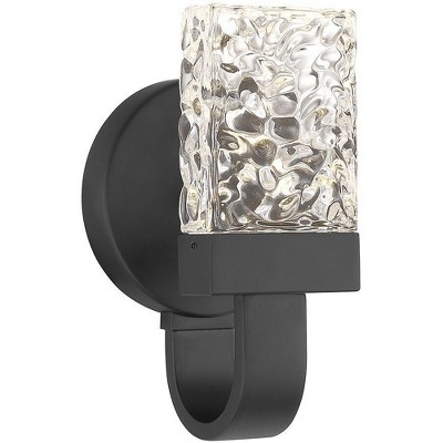 Matte Black Water Glass LED Wall Sconce