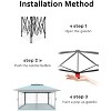 Canopy Tent Pop Up Gazebo Tent Setupwith 4 Sand Bags for Backyard Garden Patio,Mosquito Netting & Height Adjustable - 2 of 4