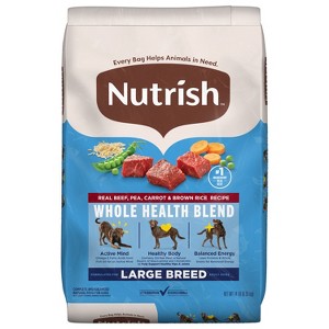 Nutrish Whole Health Blend Beef Flavor Recipe Large Breed Dry Dog Food - 1 of 4