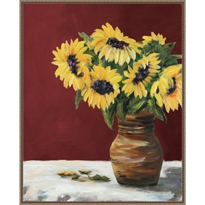 Amanti Art Sunflowers by Julie Derice Framed Canvas Wall Art - 1 of 4