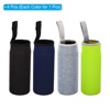 Unique Bargains Neoprene Insulated Water Bottle Sleeves with Finger Strap 2.56"x7.09" 4 Pcs Black Navy Blue Green Gray - 3 of 4