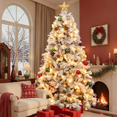 6/7FT Christmas Tree，Easy Setup & Foldable Metal Stand for Home/Office