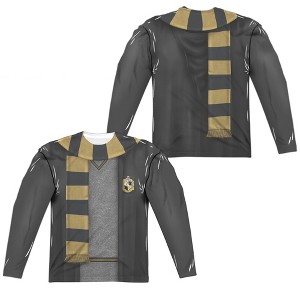 Men's Harry Potter Hufflepuff Block Scarf Long Sleeve Costume T-Shirt - 1 of 4