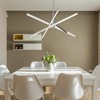 Rennnsan Mirove 27" W 4 -Light Aluminum LED Modern Sputnik Chandelier in Black & Chrome & Gold - 2 of 4