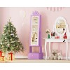 Kids Full-Length Mirror Jewelry Cabinet & Vanity w/ Storage Drawers & Organizer, Freestanding 46in Armoire for Birthday/Christmas Gifts - 2 of 4
