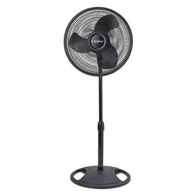 Lasko 2521 16 Inch 3-Speed Quiet Adjustable Tilting Wide-Area Oscillating Standing Pedestal Fan for Bedroom, Kitchen, Home, and Office, Black