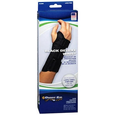 Sport Aid Deluxe Wrist Brace Right Large Black