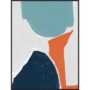 Amanti Art 32"x42" Tempo III by Cartissi Framed Wall Art Print: Modern Vertical Lithograph Canvas - 1 of 4