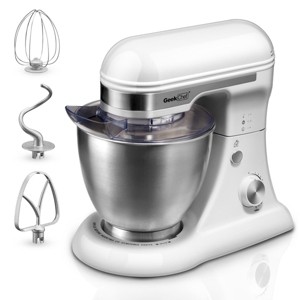 SEVOBAL Stand Mixers Electric Food Mixer with 4.8QT 12 Speeds Dough Hook Whisk Beater for Baking and Cooking, White, 9.45"*15.35"*14.17" - 1 of 4