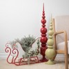 32"H & 38.5"H Sullivans Christmas Red & Green Finial Figurines Set of 2 Indoor Christmas Decor - 3 of 3