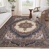 GlasFlength Rug Pads Vintage Bohemia Waterproof Extra Large Area Rugs Non-Slip Rug Pads Washable Rug for Room, Brown, 120"*96"*0.31" - 2 of 4