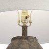 Pacific Coast Lighting Lagos 28" Tall Jar Country Cottage Table Lamp Brown Dark Terracotta Finish Single White Shade Living Room Bedroom Bedside - 3 of 4