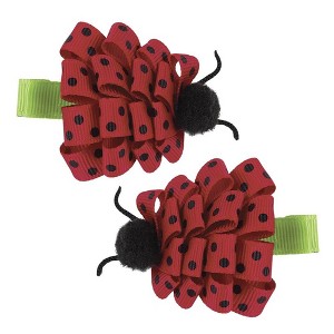 Bearington Baby Lucky Bug Ladybug Hair Barrettes, Set of 2 - 1 of 1