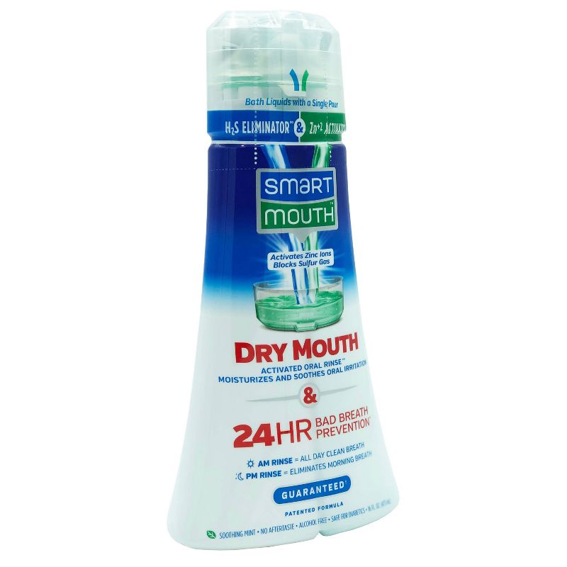 SmartMouth Dry Mouth Mouthwash Re-hydrating Oral Rinse for Dry Mouth and Bad Breath - Mint Flavor - 16 fl oz, 5 of 6