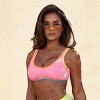 Women's Vibrant Pink Colorblock Bikini Top with Stylish Contrast Trim - Cupshe - 4 of 4