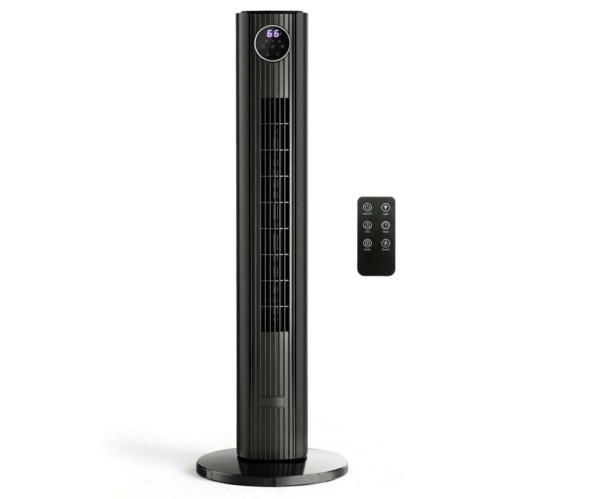 35-inch Bladeless Tower Fan, Portable Quiet Oscillating Fan with Remote, 3 Speeds, 12H Timer, for Bedroom & Office