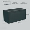 FURNIinspire Deck Boxes, Outdoor Patio Storage Box with Large Storage Capacity for Patio Furniture Cushions Garden Tools, Black, 48.03"*21.46"*24.53" - 4 of 4