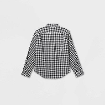Мужские рубашки Goodfellow & Co Men's Long Sleeve Adaptive Button-Down Shirt - Goodfellow & Co™ Navy Blue/Checked M: Poplin — фото 2