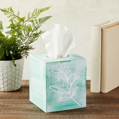 Unfinished Pine Wood Tissue Box Cover for DIY Crafts
