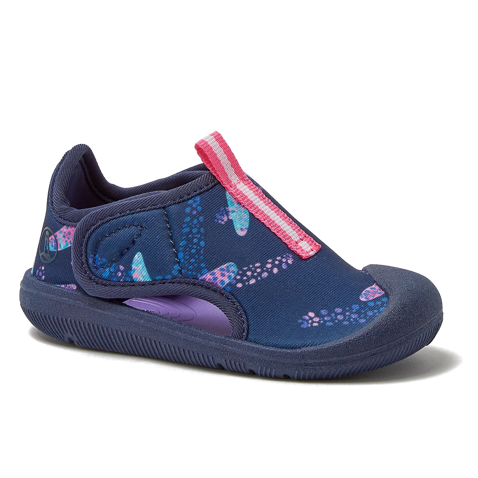 Lands' End Toddlers Adventurer Water Shoes - 8 - Deep Sea Navy/Pink Starfish
