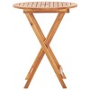vidaXL Folding Patio Table 23.6 inches x29.5 inches  Solid Acacia Wood - 3 of 4