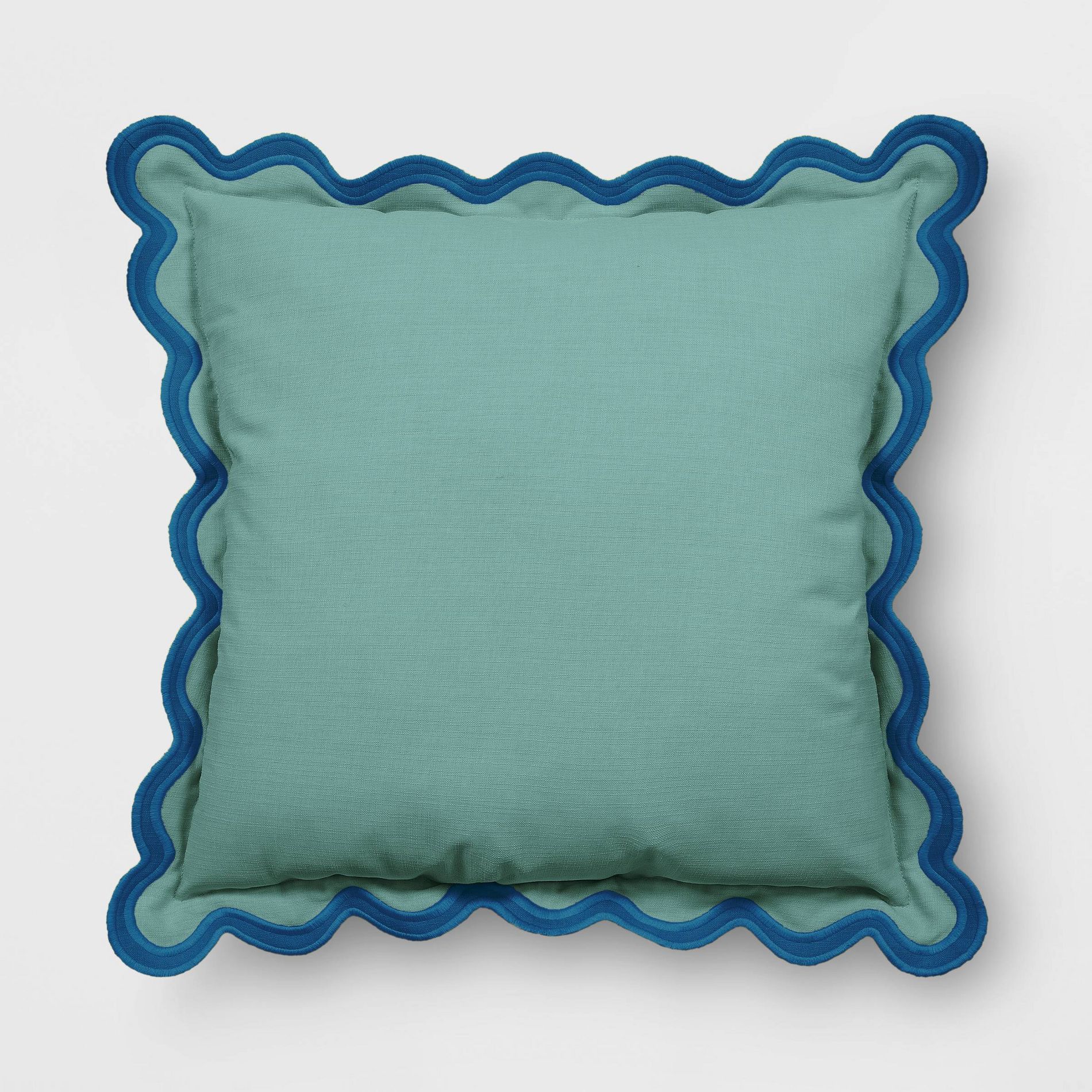 20"x20" Scalloped Square Outdoor Throw Pillow - Threshold™