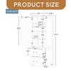 Tall Bathroom Storage Cabinet, Freestanding Storage Cabinet with Two Drawers and Adjustable Shelf, MDF Board with Painted Finish - Leovsnove - 3 of 4