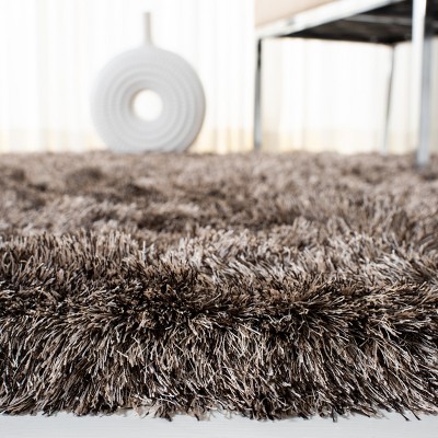 Paris Shag SG511 Hand Tufted Indoor Area Rug - Sable - 5'x7' - Safavieh