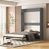 Mjkone Mjkone Queen Fold Up Cabinet Murphy Bed,Folding Wall Bed Guest Bed, 2 in 1 Space Saving Hidden Murphy Beds - 3 of 4