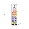 HomeRoots 36" White Purple And Blue Watercolor Floral Solid Wood Porch Sign - 3 of 4