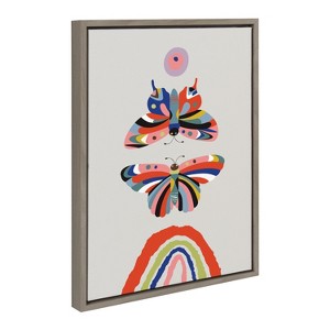 Kate and Laurel Sylvie Butterflies Framed Canvas by Rachel Lee of My Dream Wall - 1 of 4