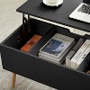 Lift Top Coffee Table with Hidden Storage, Adjustable Shelf, Durable Center Table with Quiet Lift Mechanism, 43.3" x 15.7" x 17.7" - 3 of 4