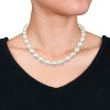 EVERLY JEWELRY | 10k Yellow Gold 9-10mm Cultured Freshwater Rice Pearl Strand Necklace, 17 inc - 3 of 4