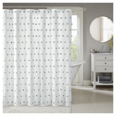 Polka Dots Shower Curtain White